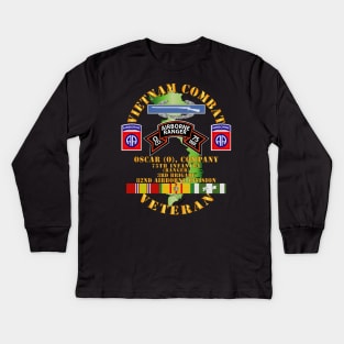 Vietnam Combat Vet - O Co 75th Infantry (Ranger) - 3rd Bde 82nd Airborne DivSI Kids Long Sleeve T-Shirt